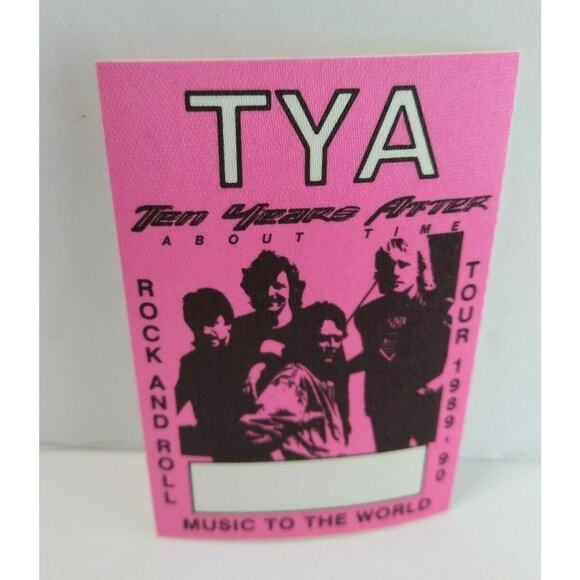Ten Years After Alvin Lee Backstage Pass Original 1990 Hard Rock Music Pink - Picture 1 of 3